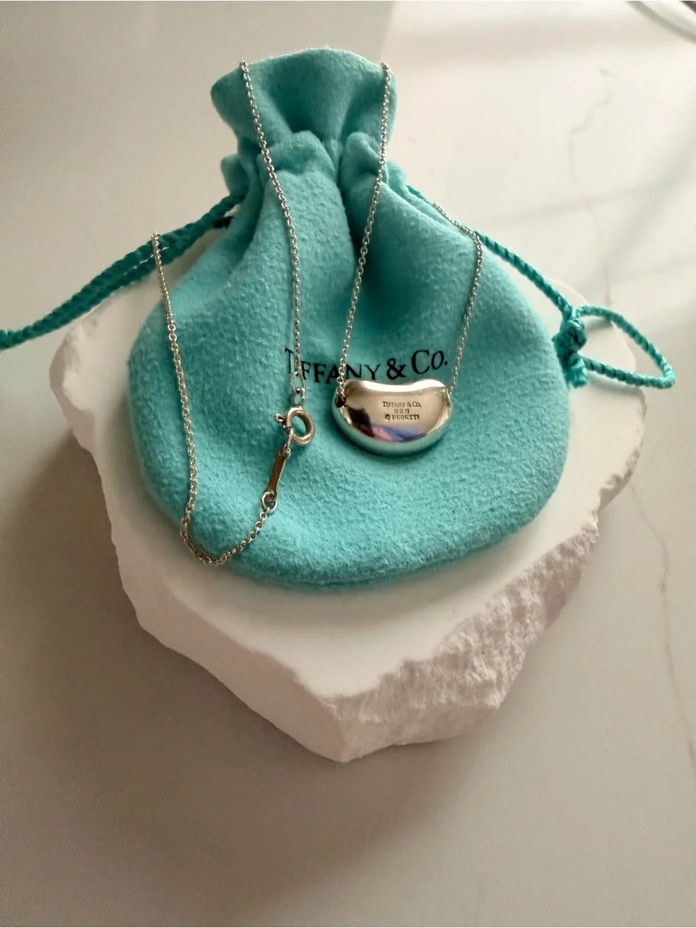 🩵Tiffany & Co. Elsa Peretti 18mm Large Bean Necklace